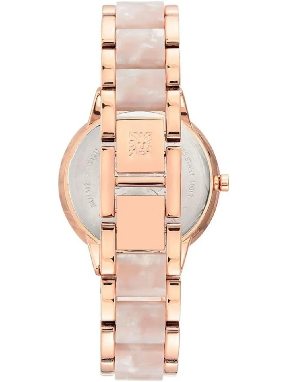 Anne Klein Women's White And Rose Gold Analog Quartz Resin Bracelet Luxury Watch